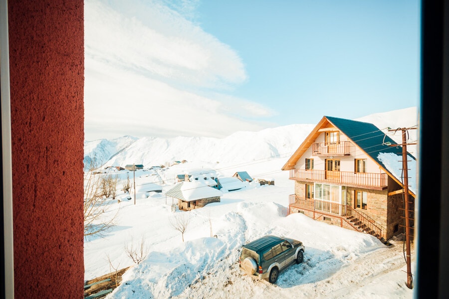 A mountain chalet at Gudauri Ski Resort in Georgia.