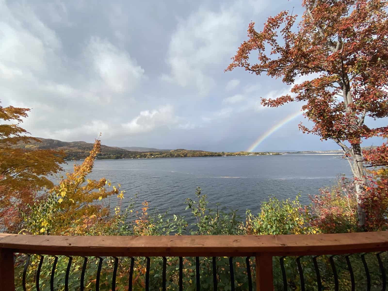 The view from Knotty Pine Cottages in Ingonish, Cape Breton Island, Nova Scotia