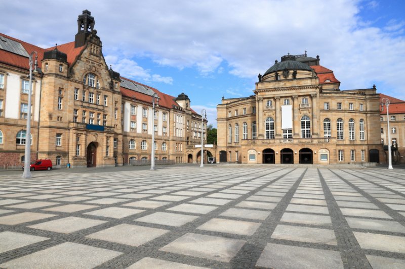 Square in Chemnitz City