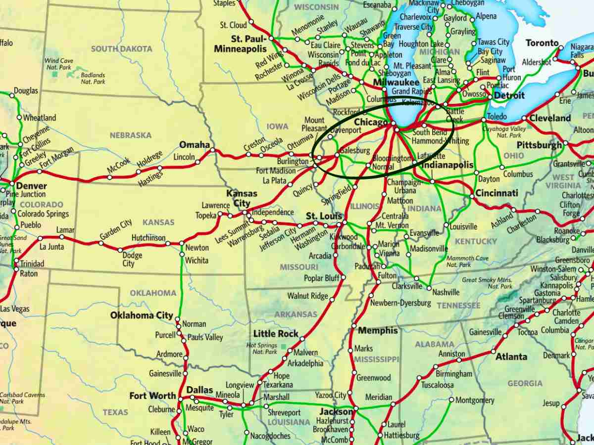 Amtrak routes from Chicago map showing the web of train routes timeless travel steps