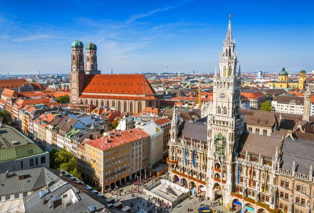 Germany is seen as being great for families. And visiting historic sites such as city hall at the Marienplatz in Munich will keep your off-hours occupied.(Nikada/iStockphoto/Getty Images)