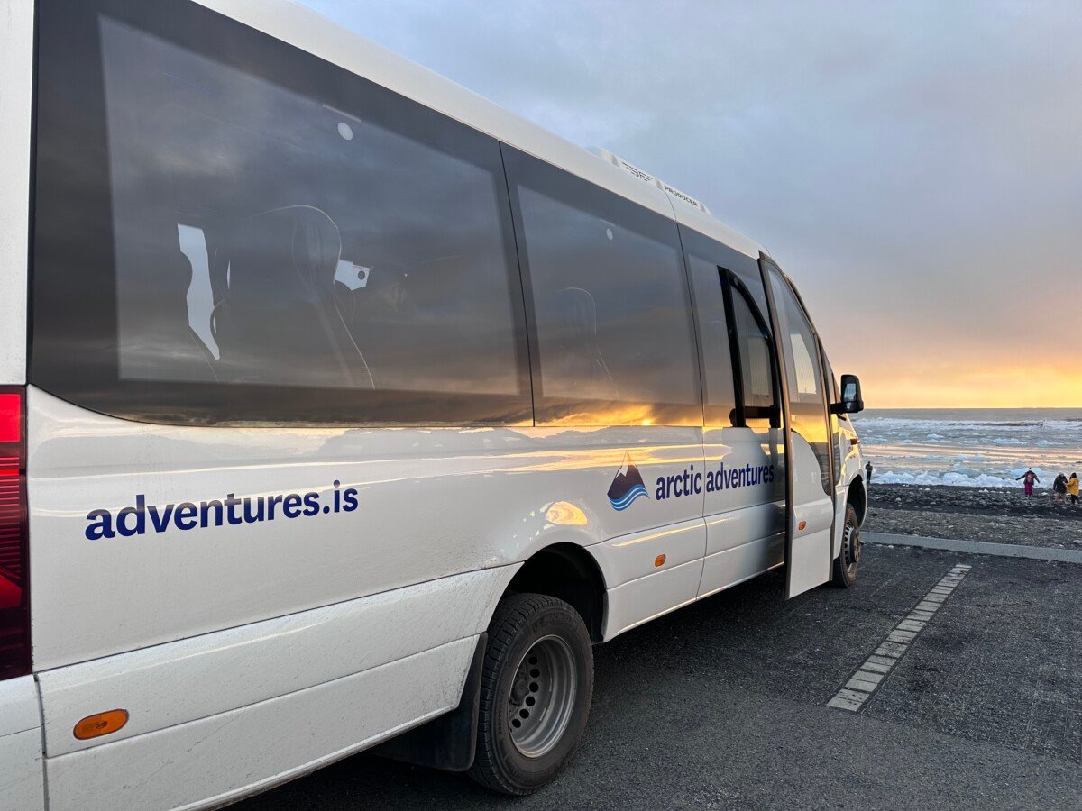 arctic adventures tour bus in iceland