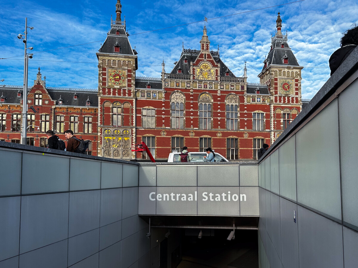 Centraal Station Metro Stop in Amsterdam