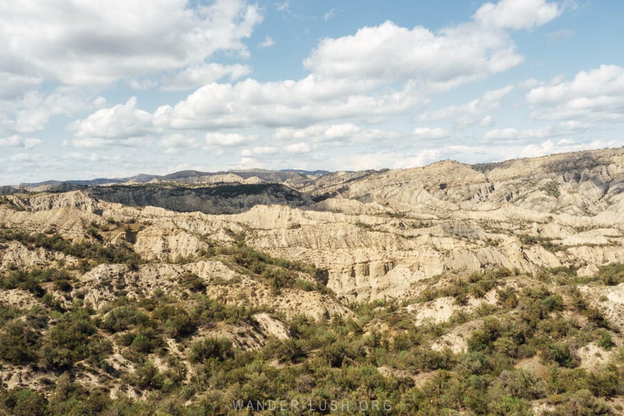 Vashlovani Protected Areas, a beautiful landscape of rock formations in the south of Georgia.