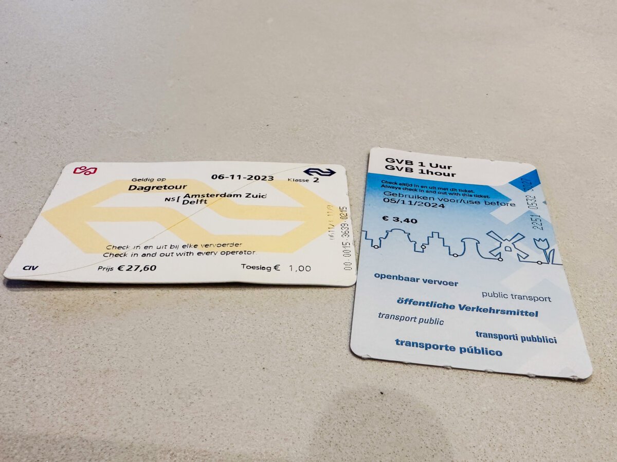 NS Train and GVB Tickets