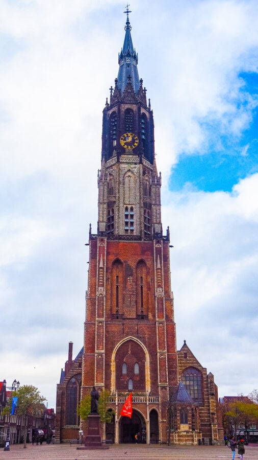 Tower of the Historic Nieuw Kerk of Delft