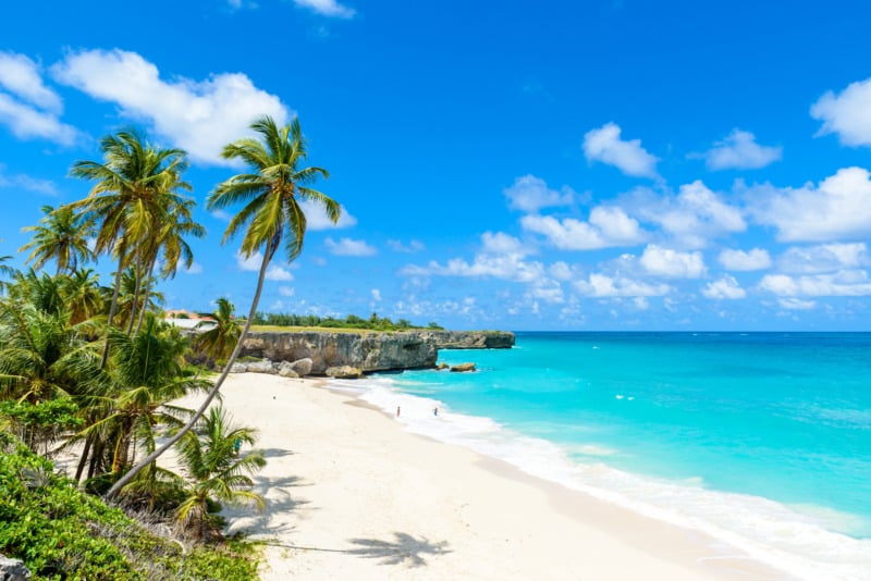 Paradise beach on the Caribbean island of Barbados