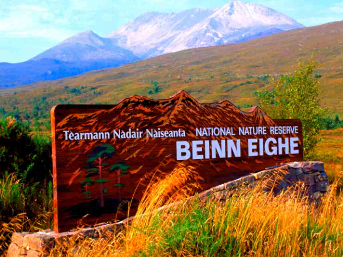 Beinn Eighe National Nature Reserve signpost 