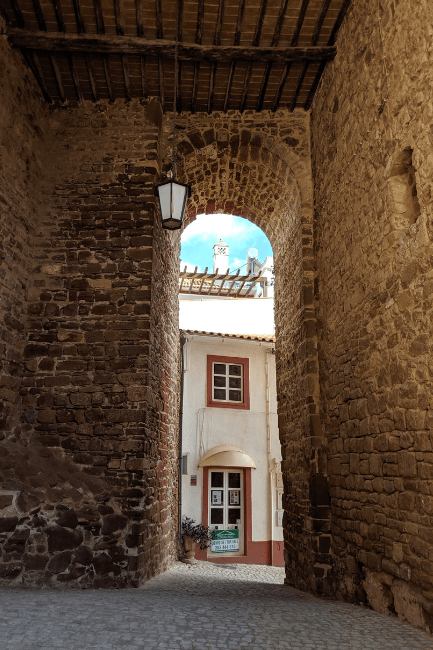 The original stone gates in Silves with a huge archway