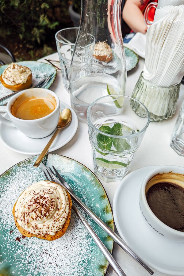 A sweet dessert at a cafe in Kutaisi.