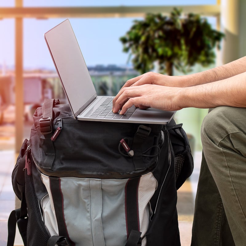 working from a bag