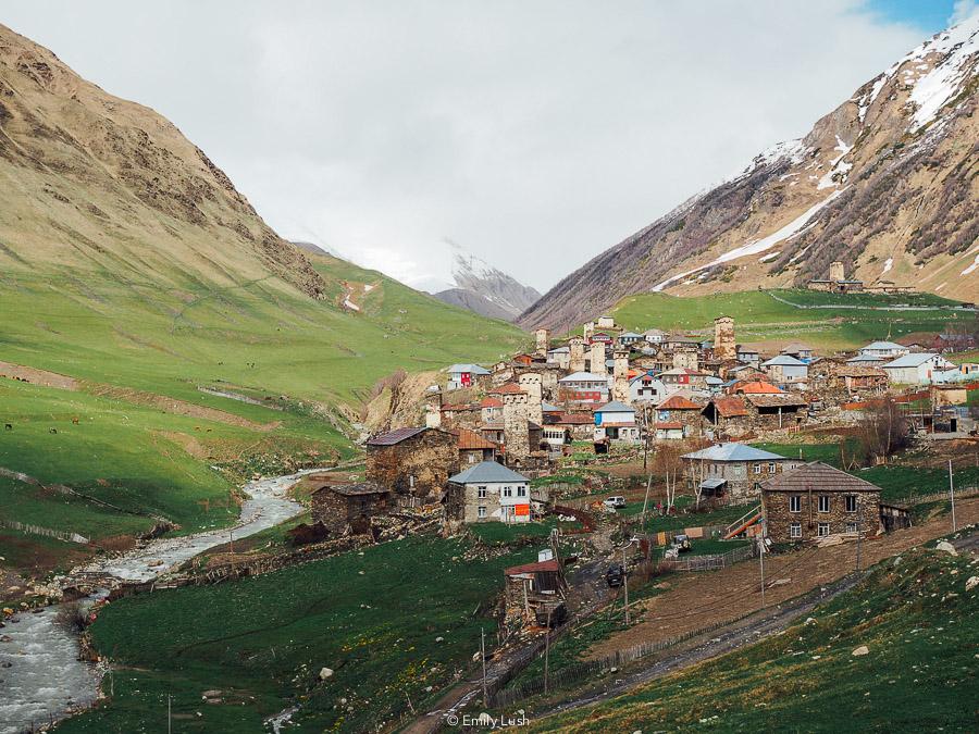 A mountain village in Svaneti, Georgia.