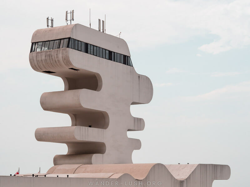 Unusual architecture in Sarpi, Georgia.