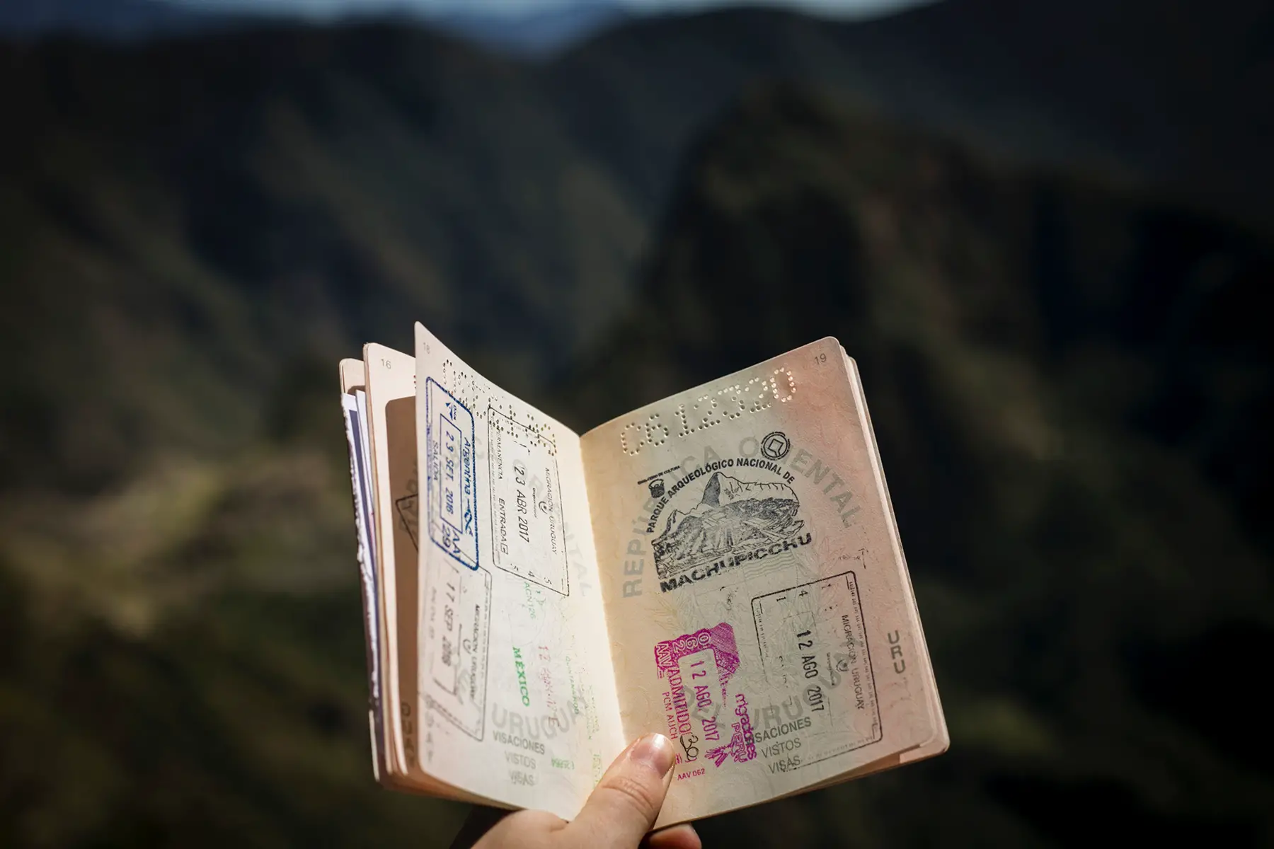 Passport stamps