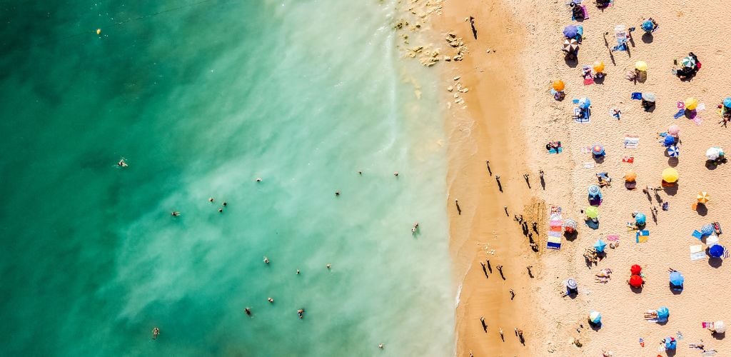 crowded beach