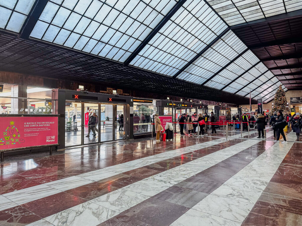 Inside Santa Maria Novella Train Station in Florence, Italy