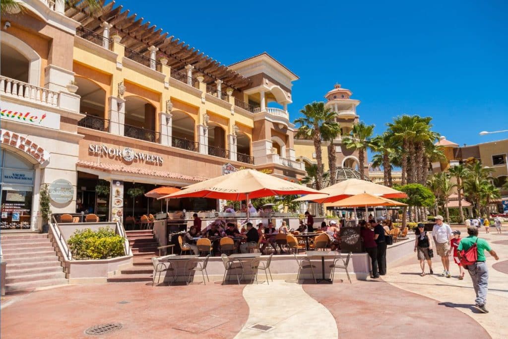 tourists walking around Cabo San Lucas