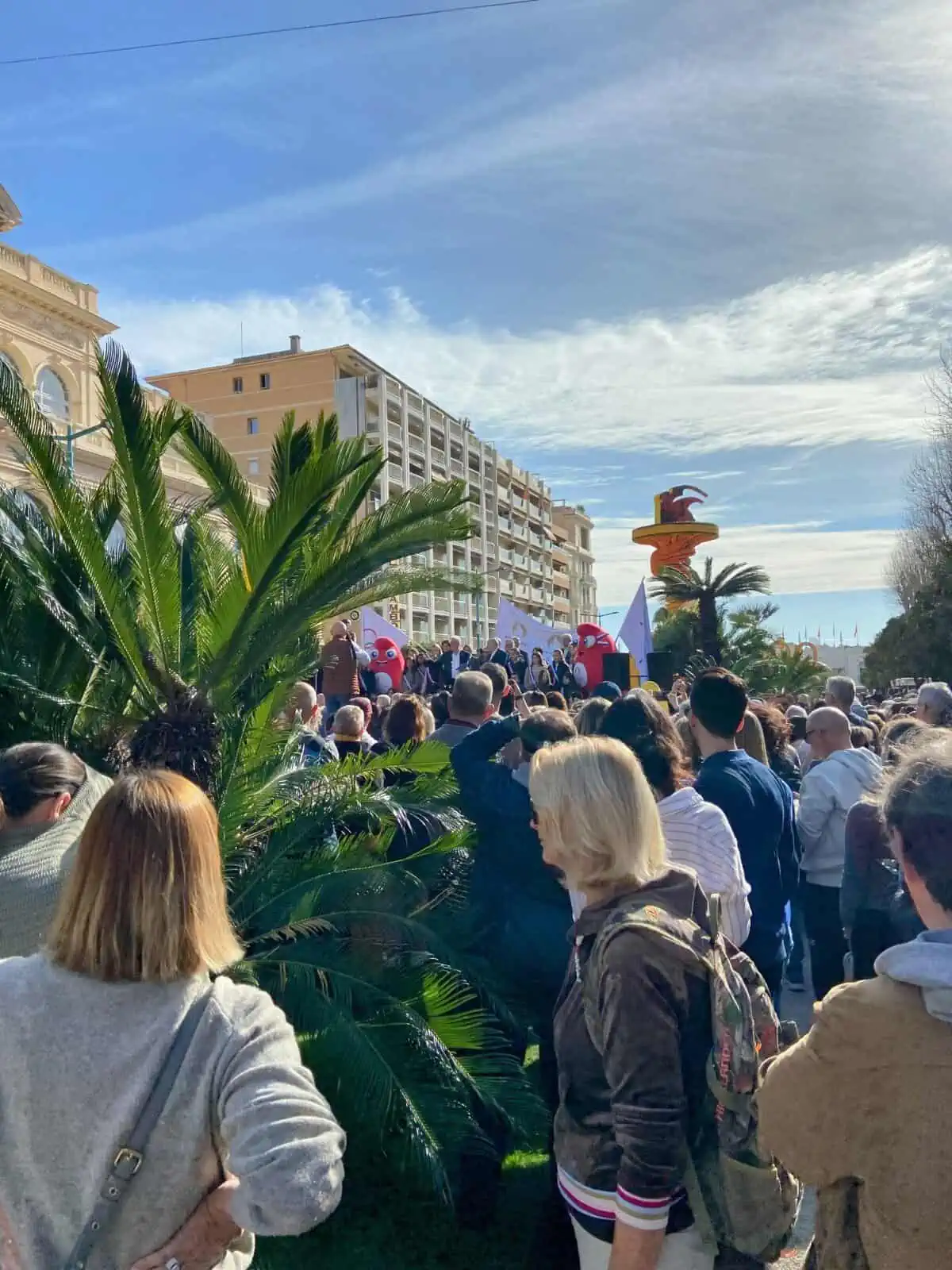 Crowds at the Fete du Citron in Menton France