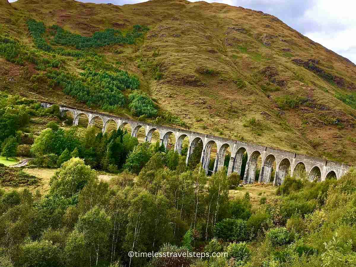 looking back at glenfinnan viaduct ©timelesstravelsteps.com