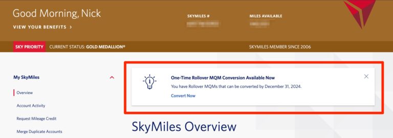 Now Live: How to Roll Over Your Delta Medallion Qualifying Miles (MQMs)