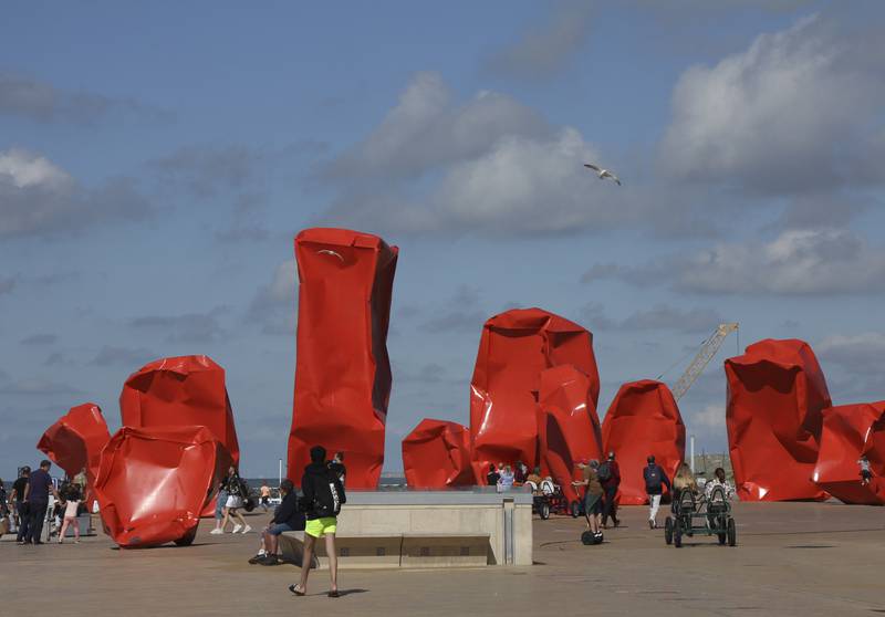 Rock Strangers is one of several public artworks in Ostend. Photo: John Brunton