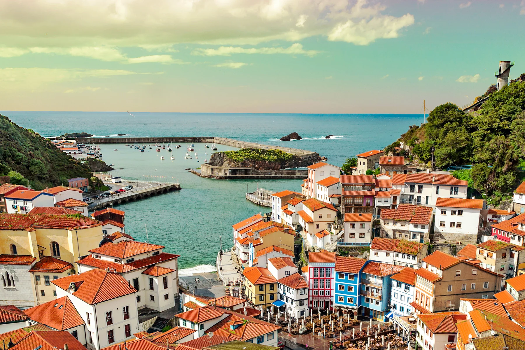 Cudillero, a seaside village in Spain