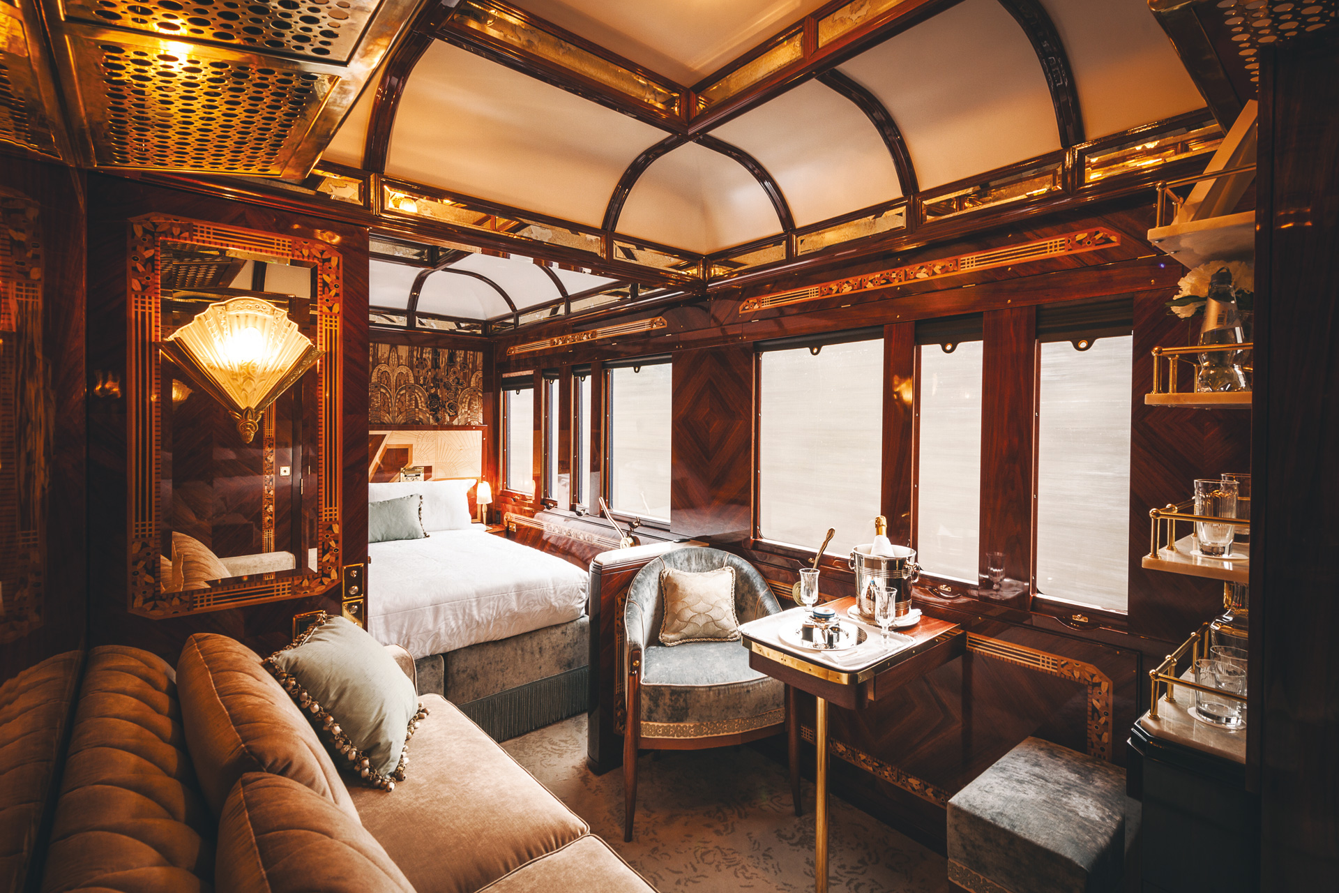 Inside a train carriage