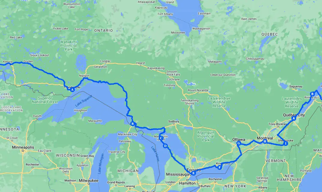 Eastern Canada: Ontario & Quebec road trip across Canada