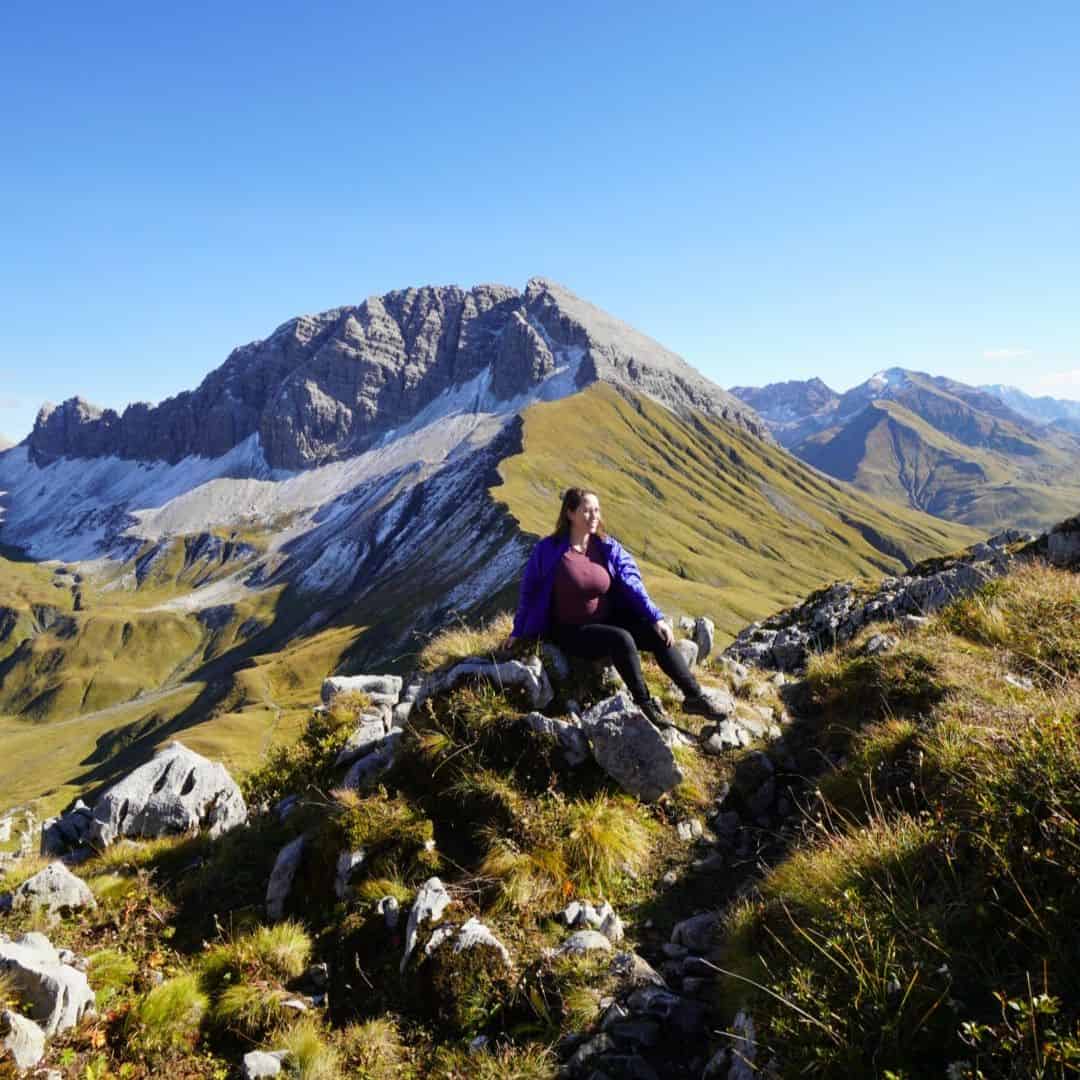 Jessica on a mountain in Lech, Austria