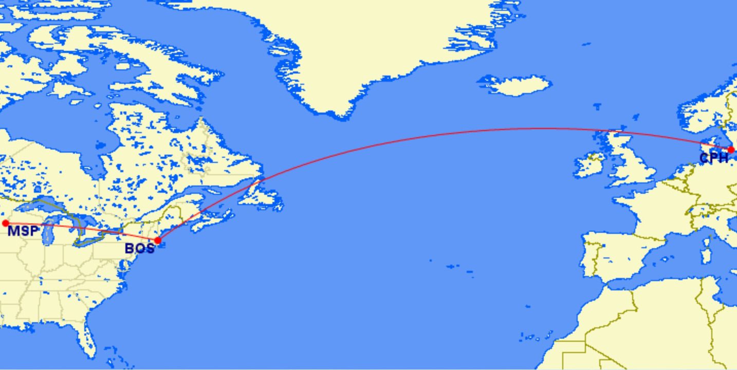 MSP-BOS-CPH map