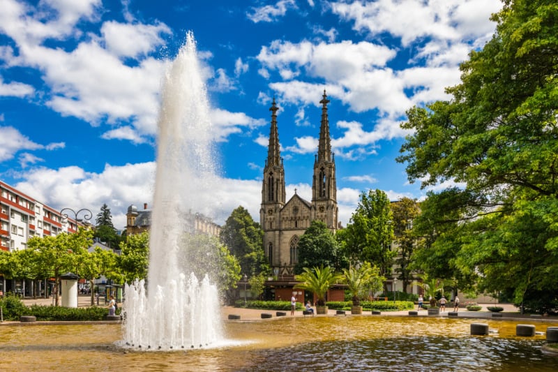 Fountain in Square of Baden-Baden, Germany