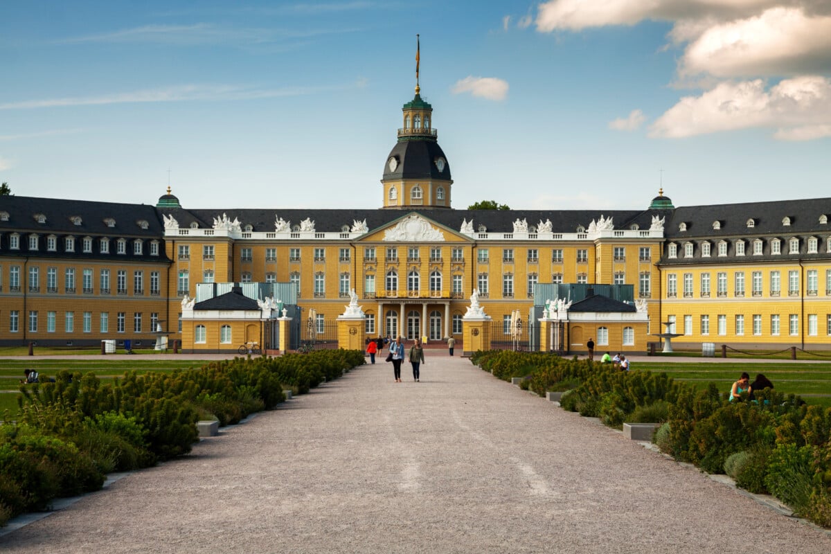 Karlsruhe Castle in Baden-Wuerttemberg, Germany