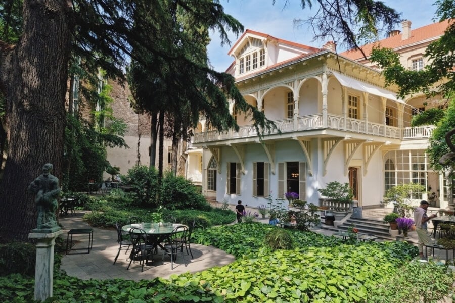 A historic building in Tbilisi, the Georgian Writers' House in Sololaki.