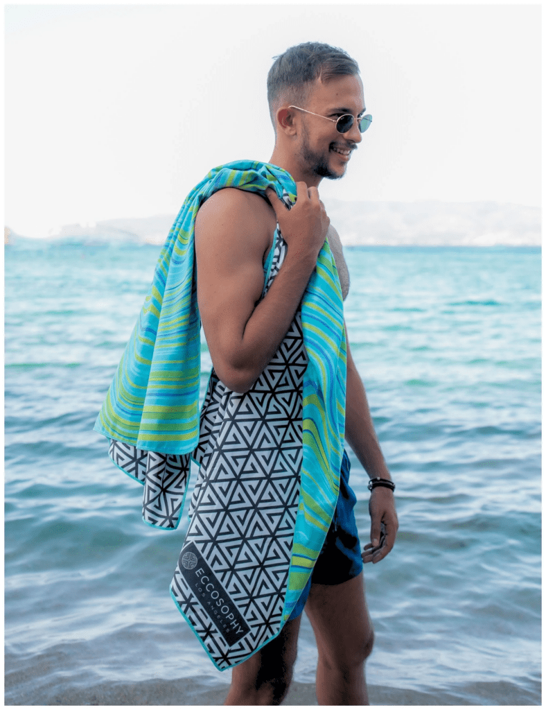 sustainable microfiber beach towel