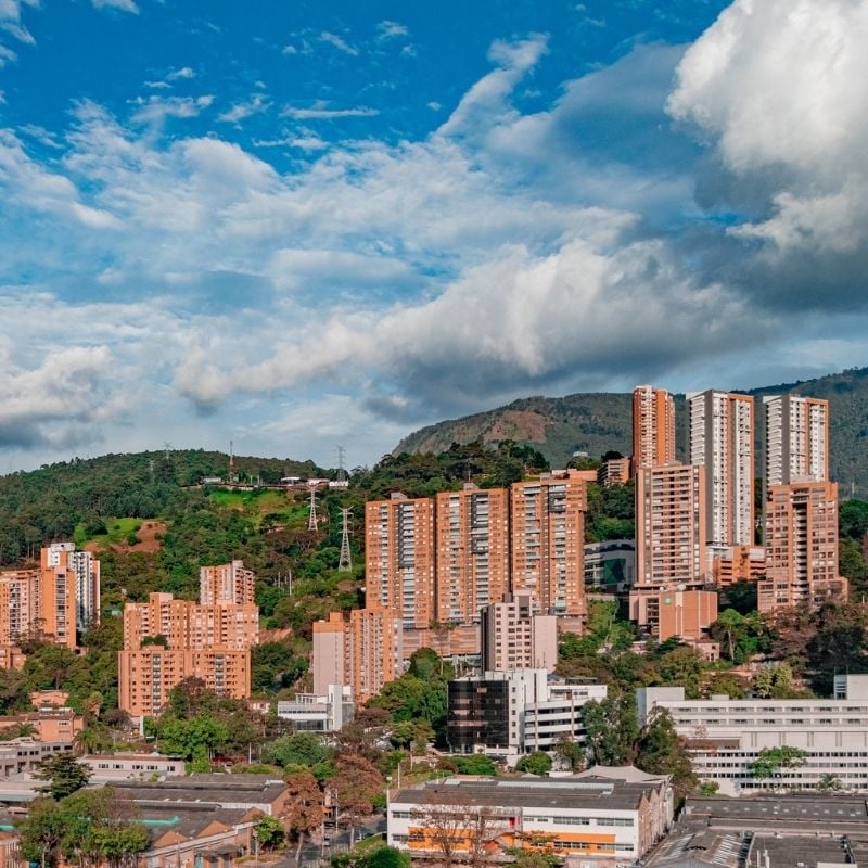 Medellin Skyline In Colombia, South America