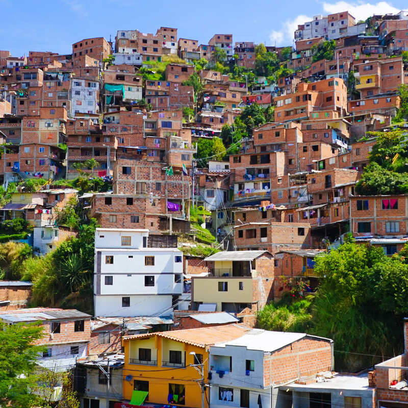 Poor District Of Medellin, Regional Capital Of Antioquia In Colombia, South America