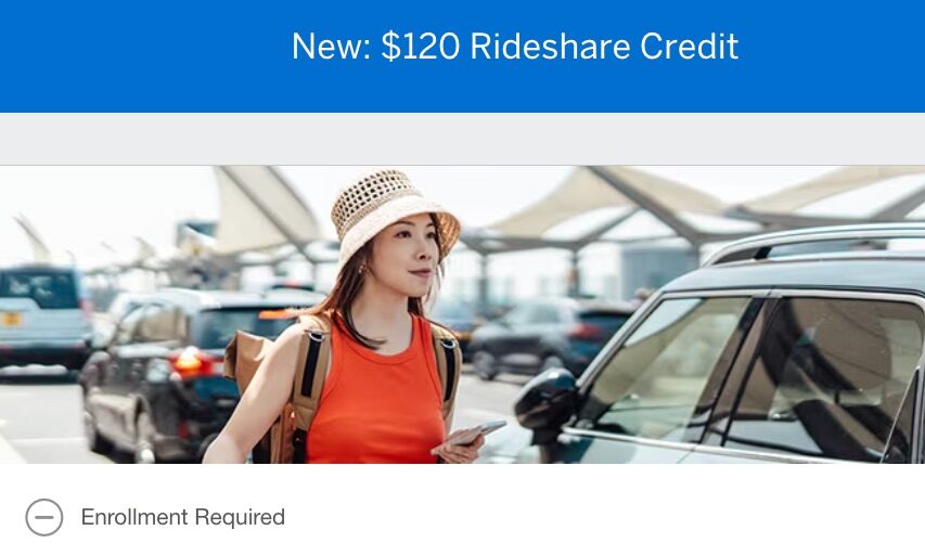 Delta Rideshare Credit Enrollment Screen