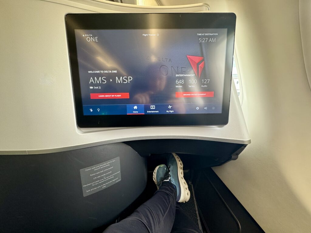 Delta One suite legroom