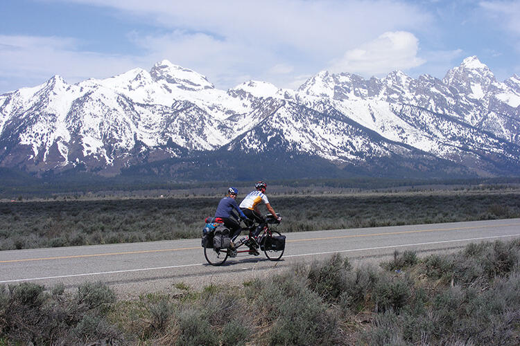 Riding a tandem bike through the Canadian Rockies Passport