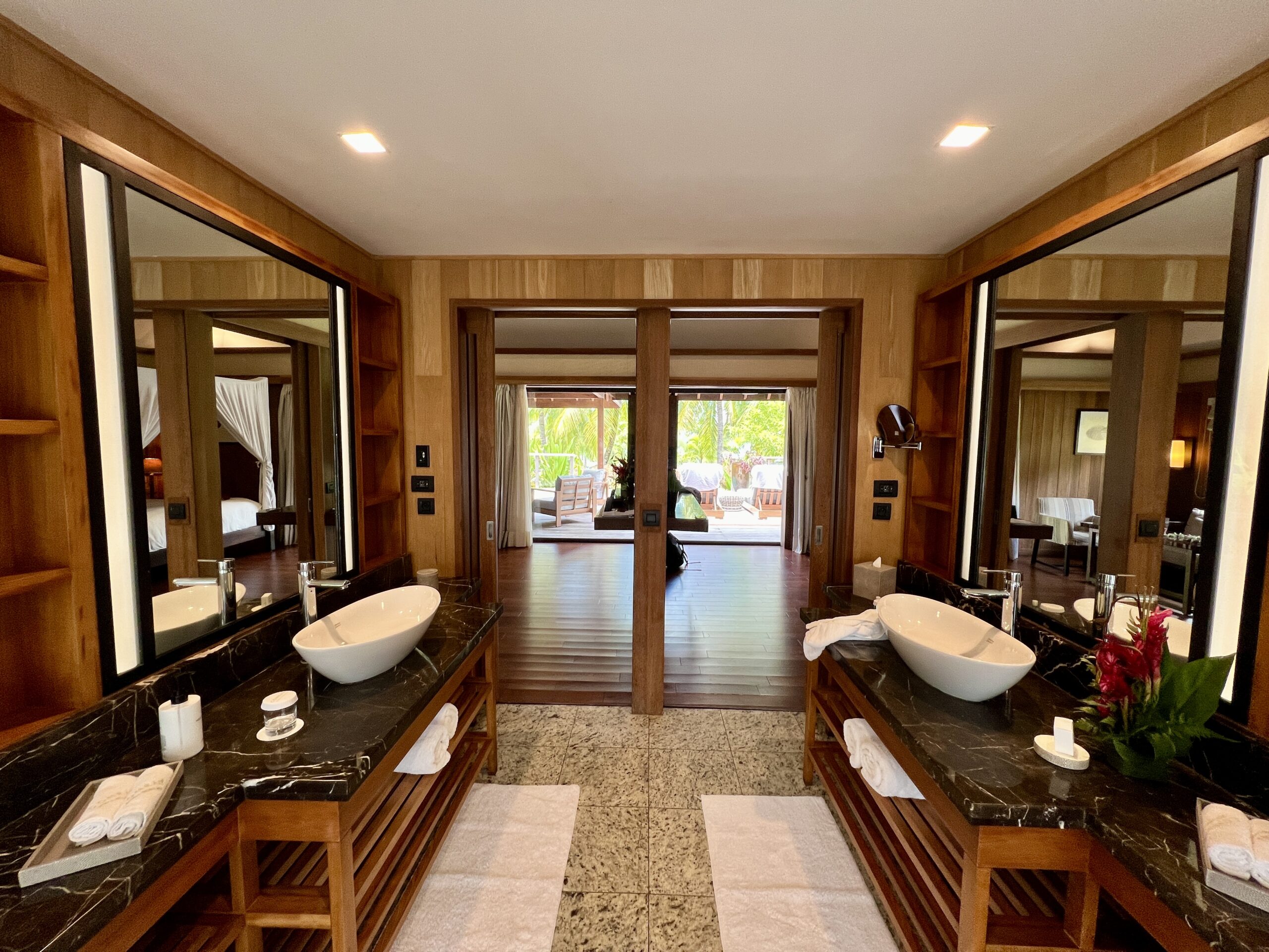 bathroom in conrad bora bora nui pool villa