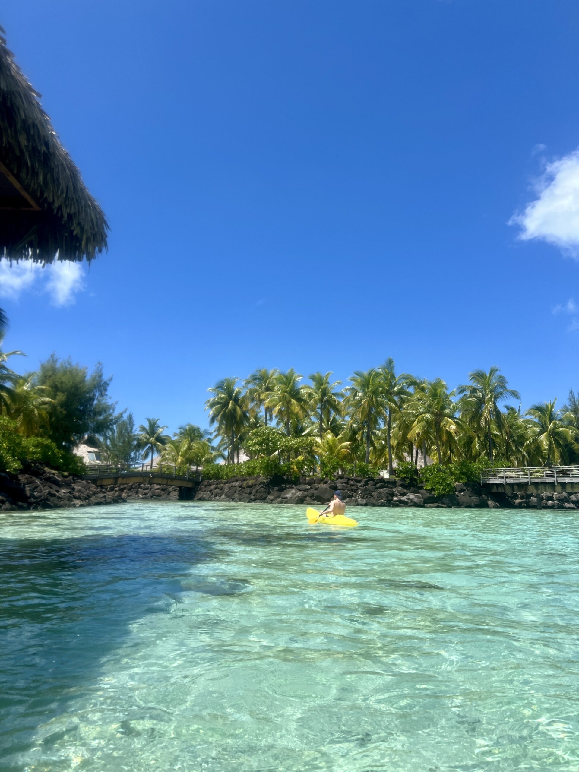 kayaking around conrad bora bora nui