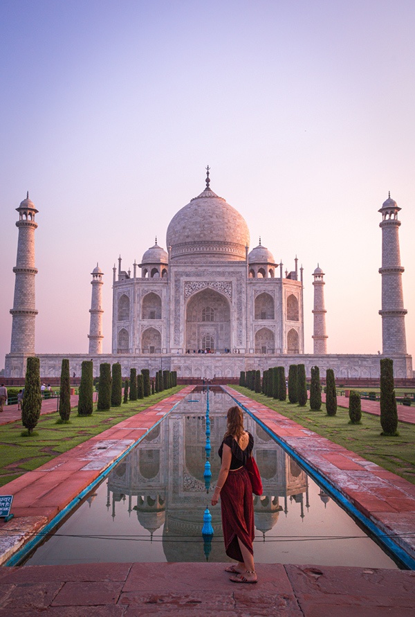 The Taj Mahal in India.