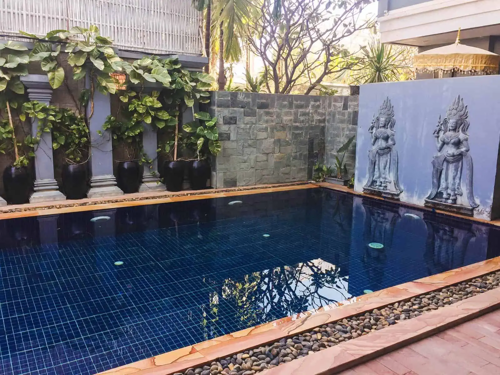 outdoor pool at Bayon Boutique in Siem Reap, Cambodia