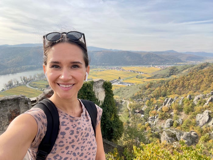 The author on a day trip in Wachau.