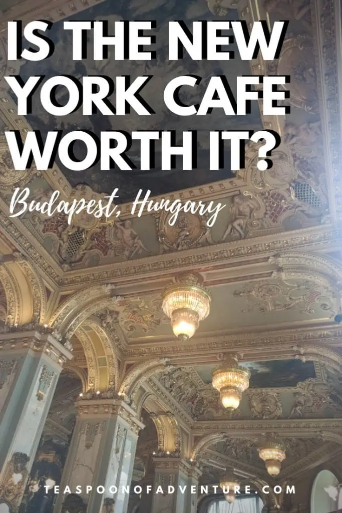 They say it's the most beautiful cafe in the world but is the New York Cafe in Budapest worth it? #budapest #hungary #europe #travel #traveltips #newyorkcafe