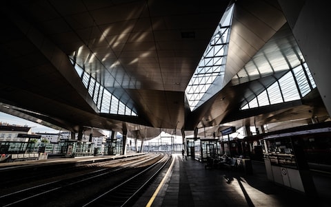 The main train station in Vienna