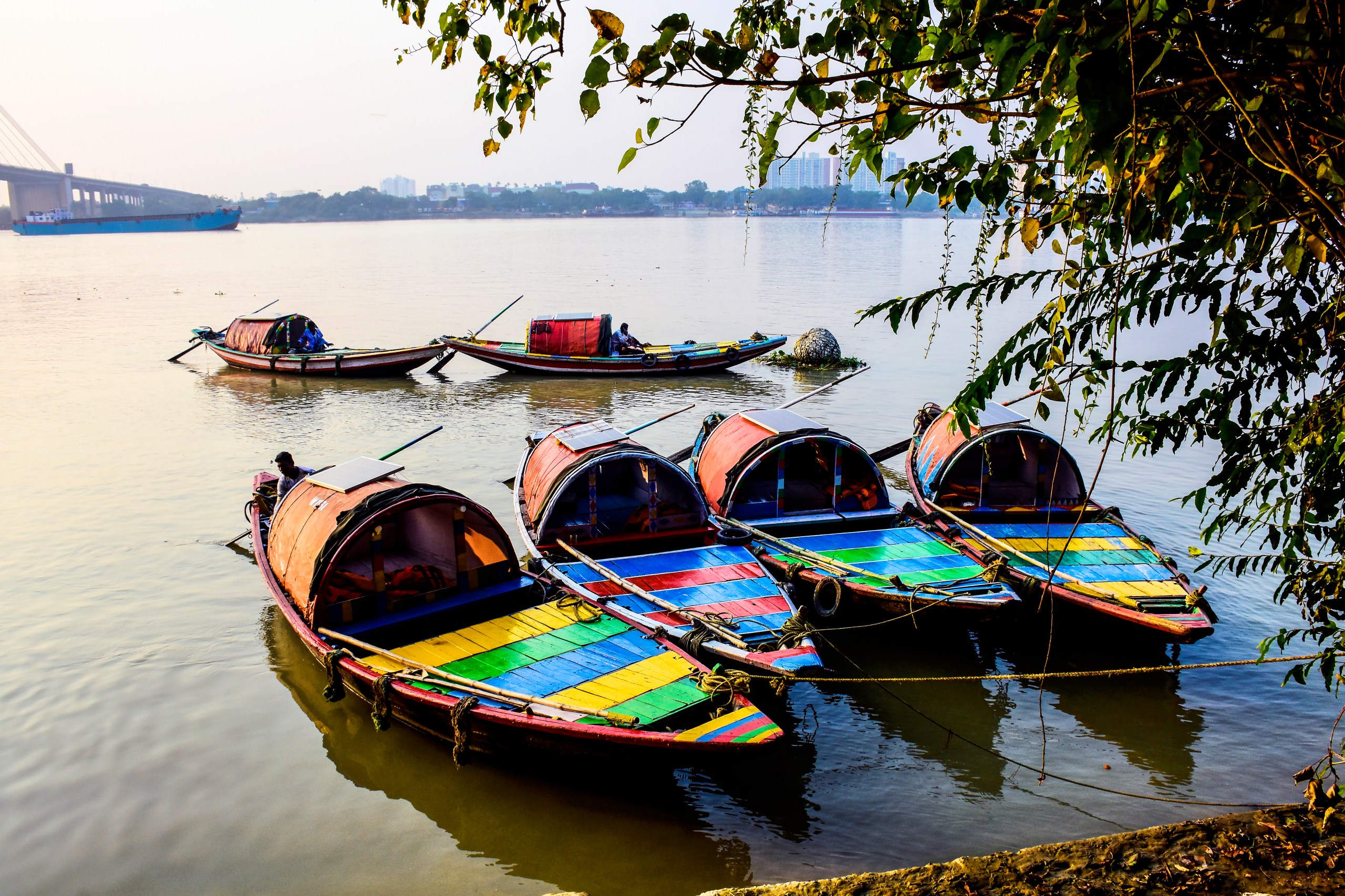 Boats on the Ganges at Kolkata (Getty Images)