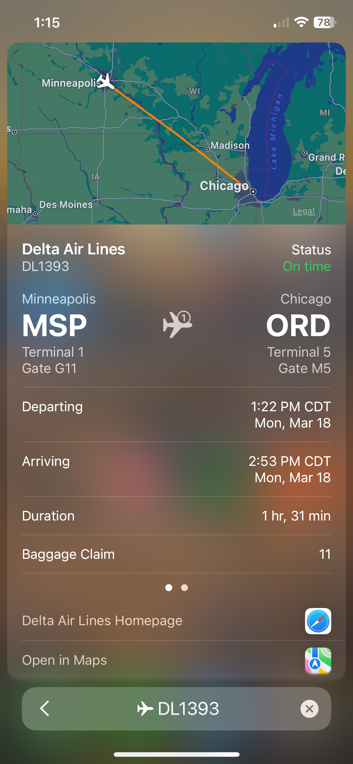 iphone flight tracker 