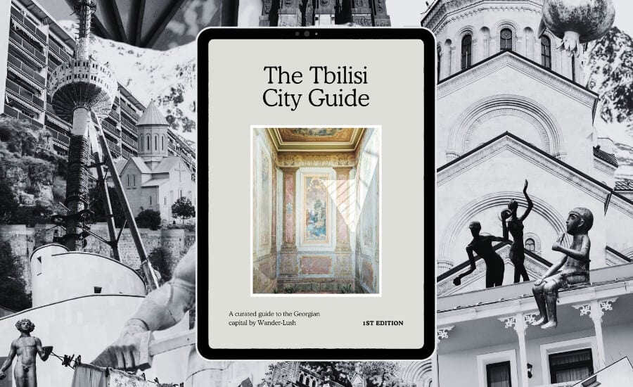 Cover of The Tbilisi City Guide, a guidebook for Tbilisi, Georgia.