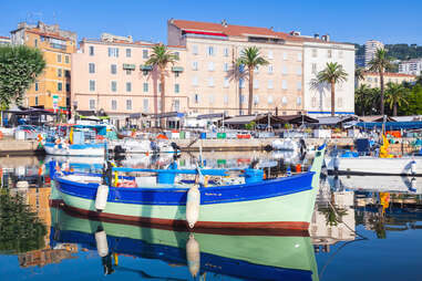 colorful wooden fishing boat